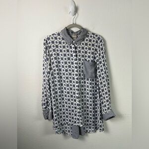 Chico’s Floral Striped Tunic Blouse Chico’s size 2 US Size 12 / 14